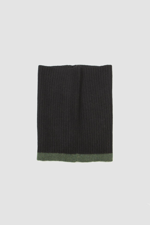 SPORTIVO STORE_Tipped Neck Warmer Lambswool Black/Rosemary