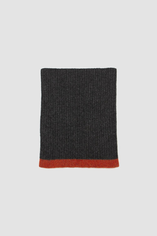 SPORTIVO STORE_Tipped Neck Warmer Lambswool Charcoal/Ember