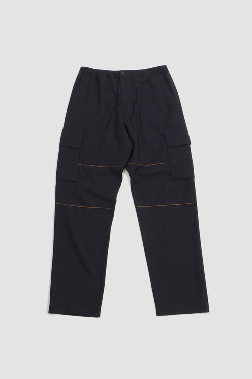 SPORTIVO STORE_Wool Cargo Pants Blublack
