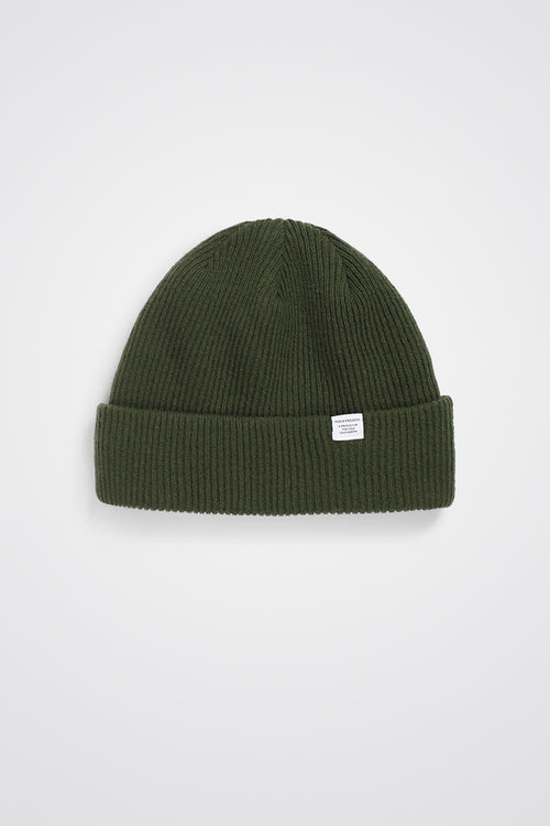 SPORTIVO STORE_Merino Lambswool Beanie Army Green