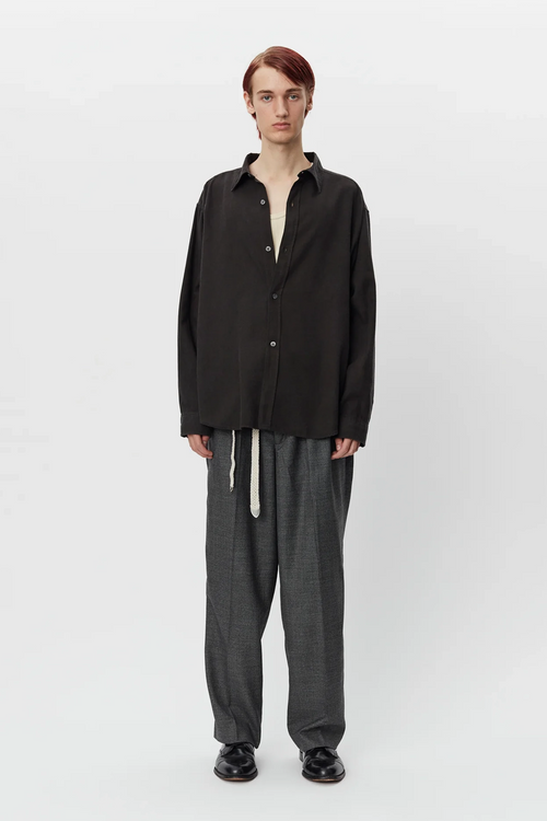 SPORTIVO STORE_Comfy Shirt Dark Brown Tencel