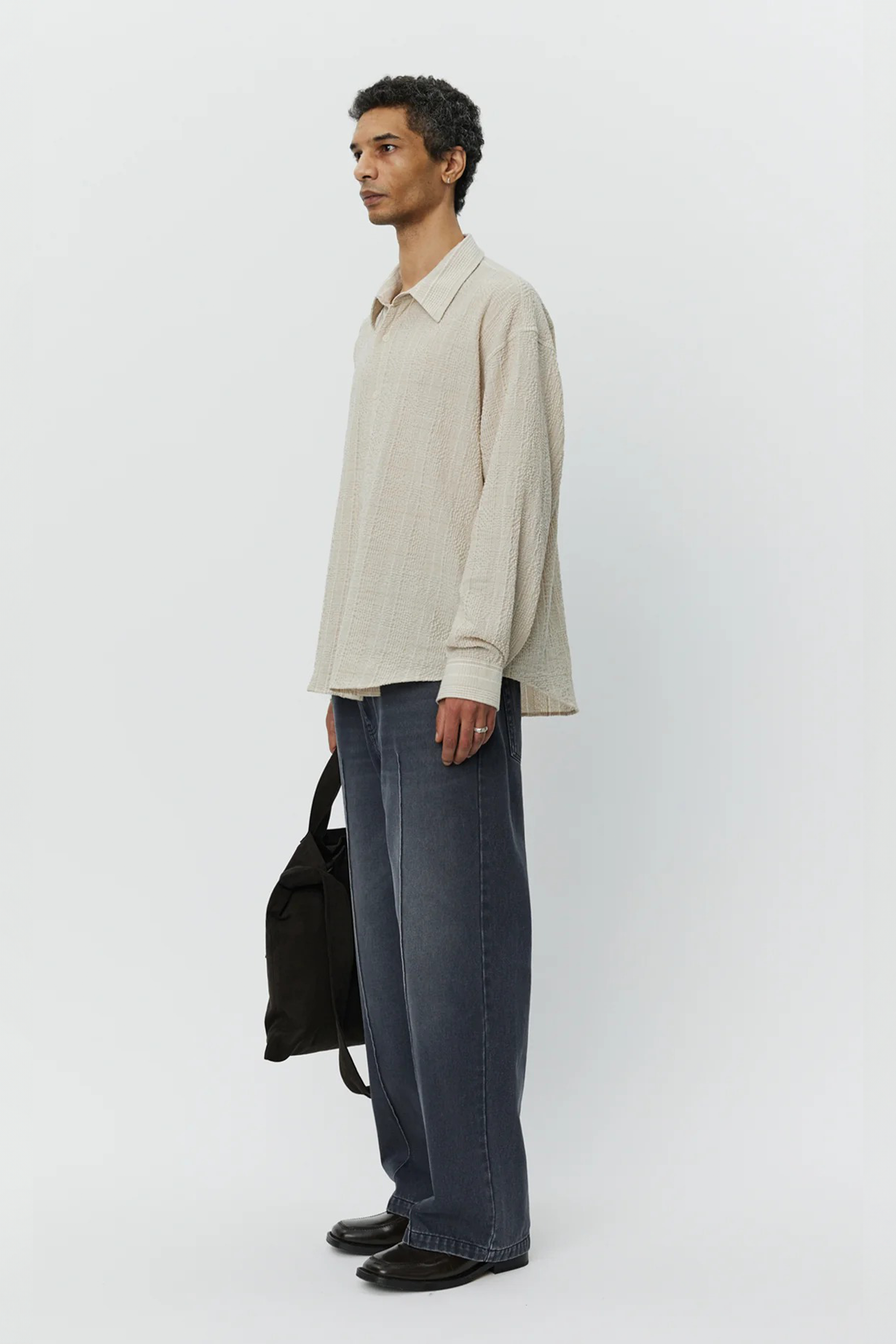 Exact Shirt Dusty Seersucker Check