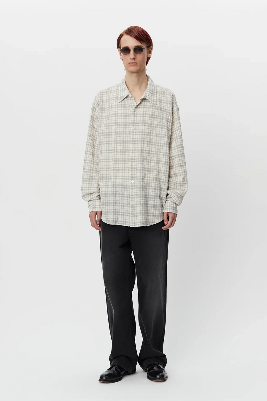 SPORTIVO STORE_Exact Shirt Grey Check Seersucker