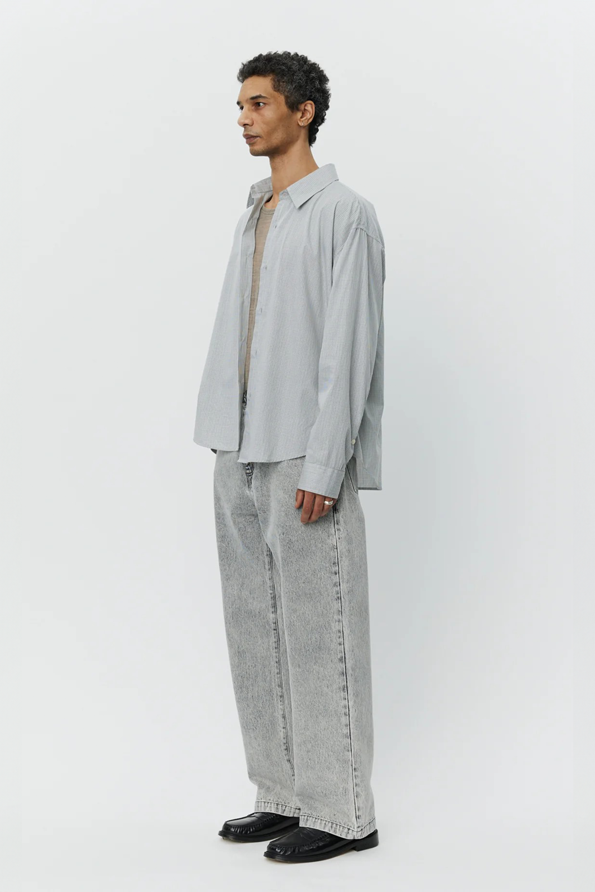 Exact Shirt Grey Micro Check