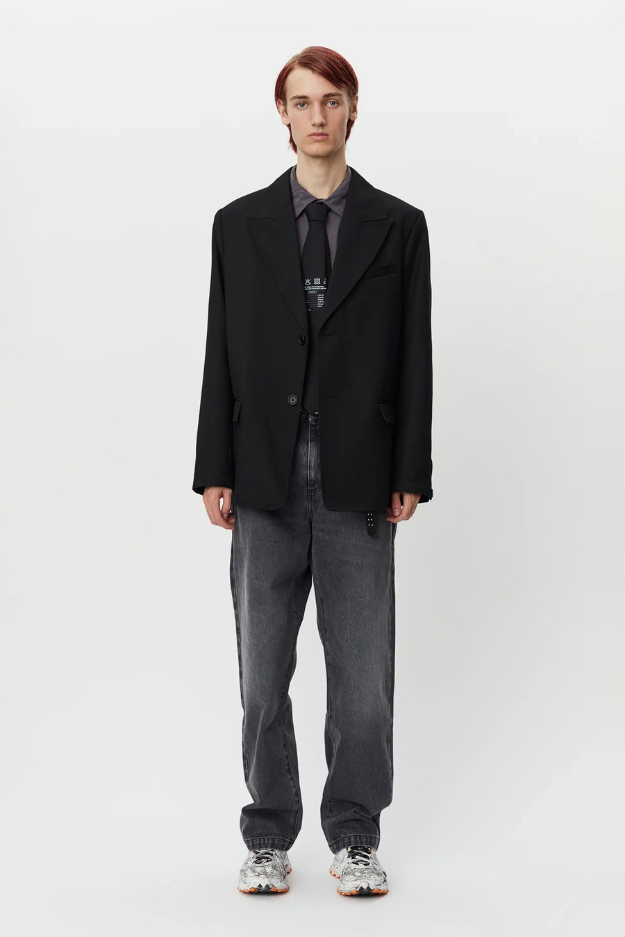 SPORTIVO STORE_Oversized Blazer Black Wool Cavalry Twill