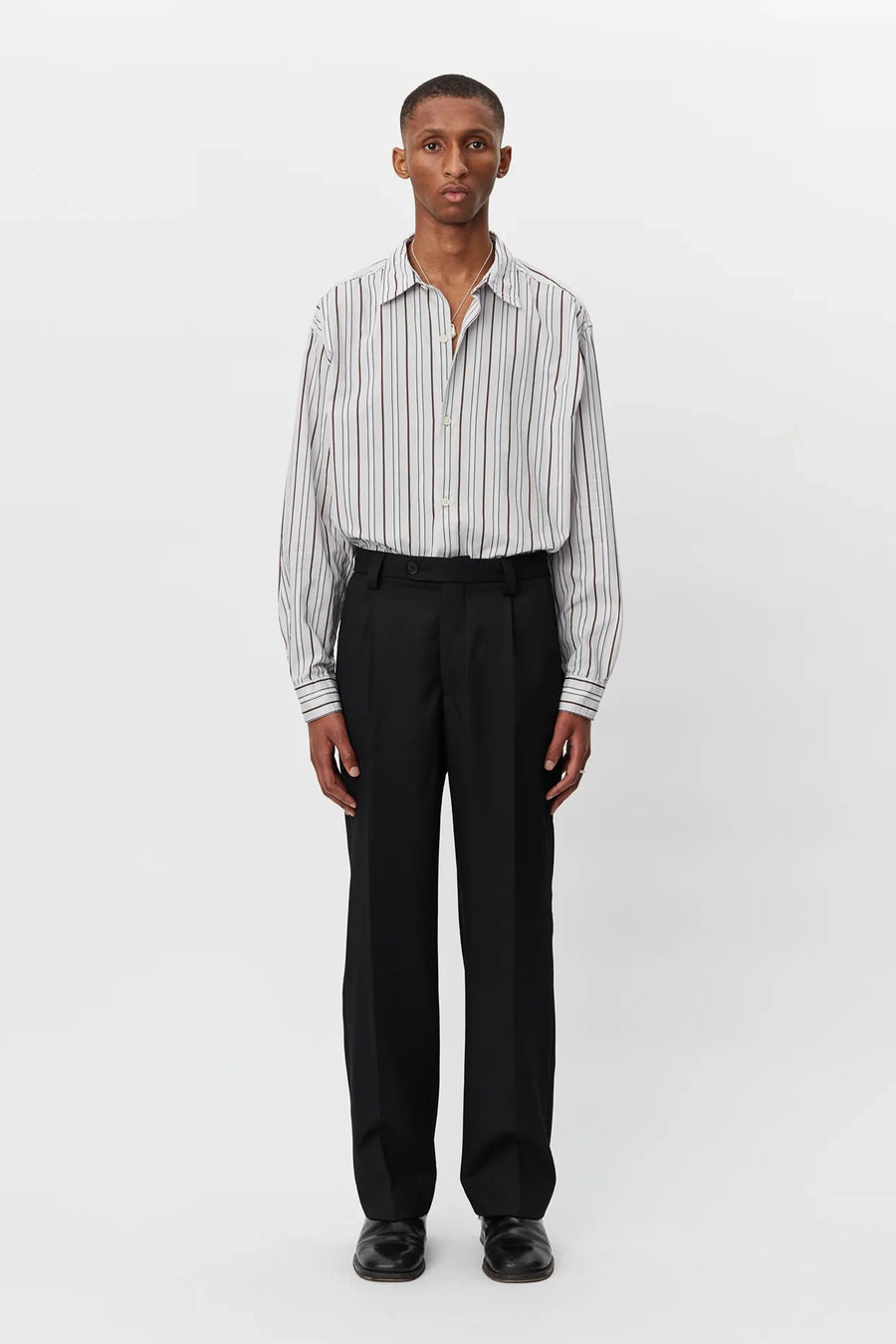 SPORTIVO STORE_Service Trousers Black Wool Cavalry Twill