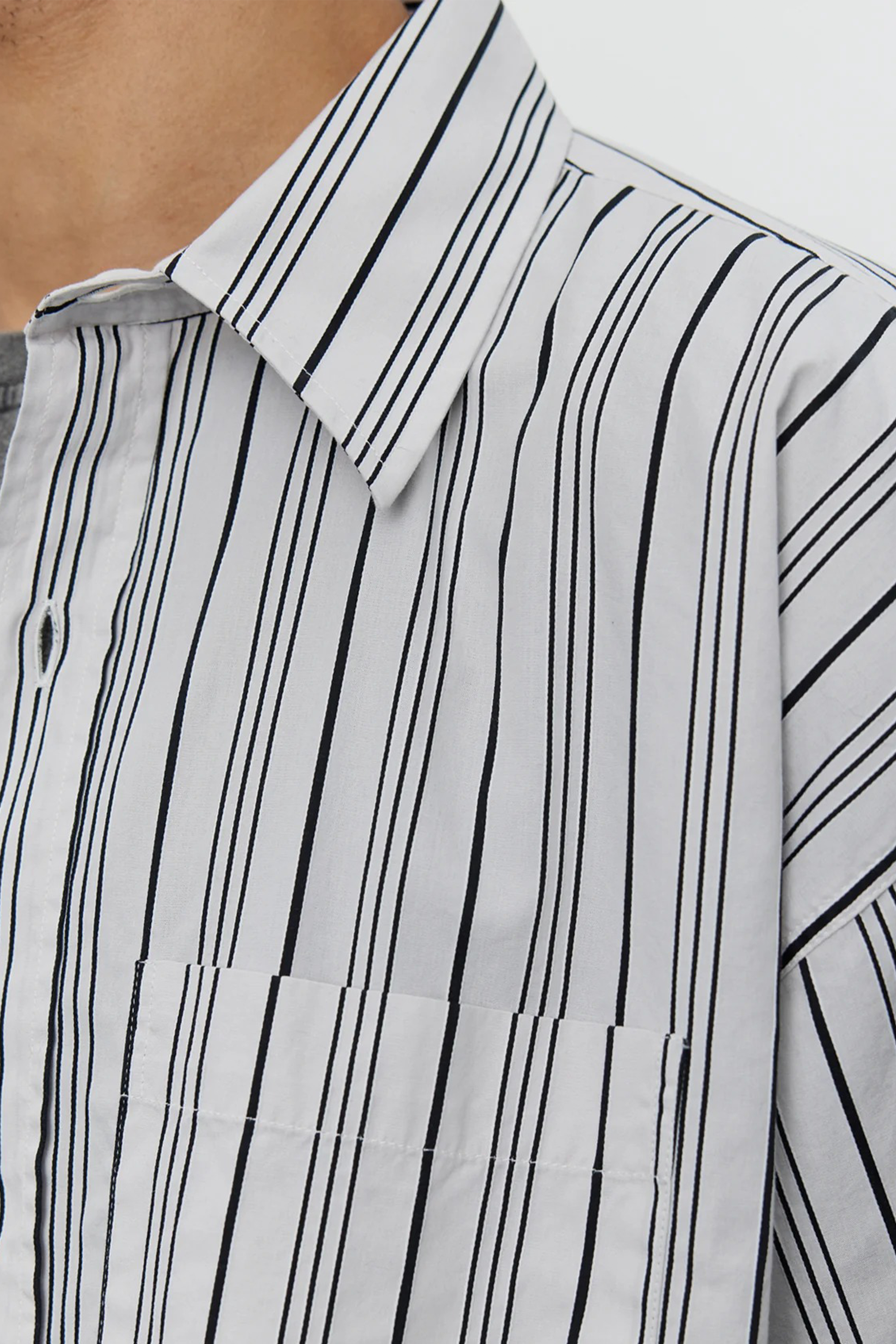 Snooze Shirt Grey Raised Stripe