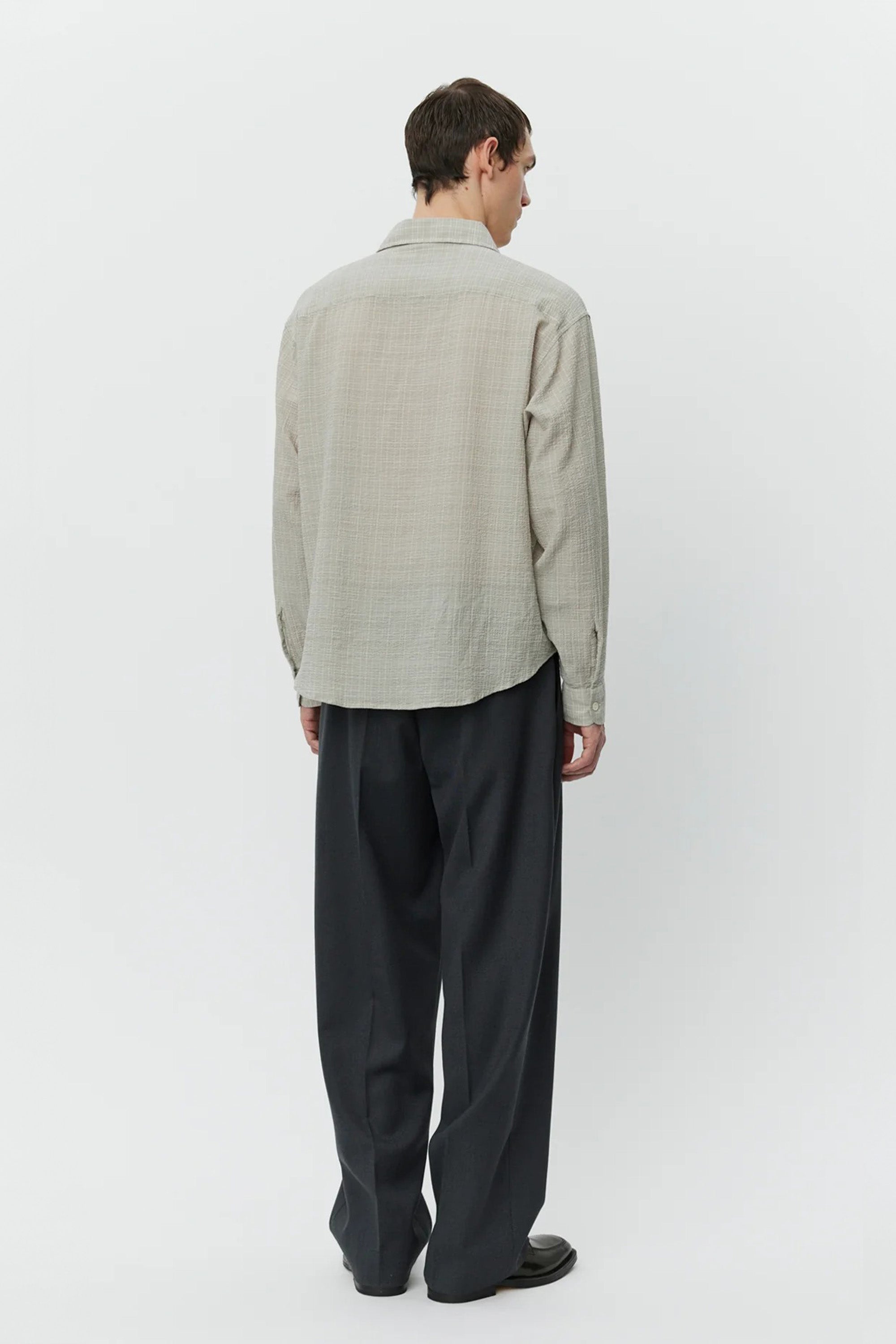 Vacation Shirt Chalk Seersucker Check