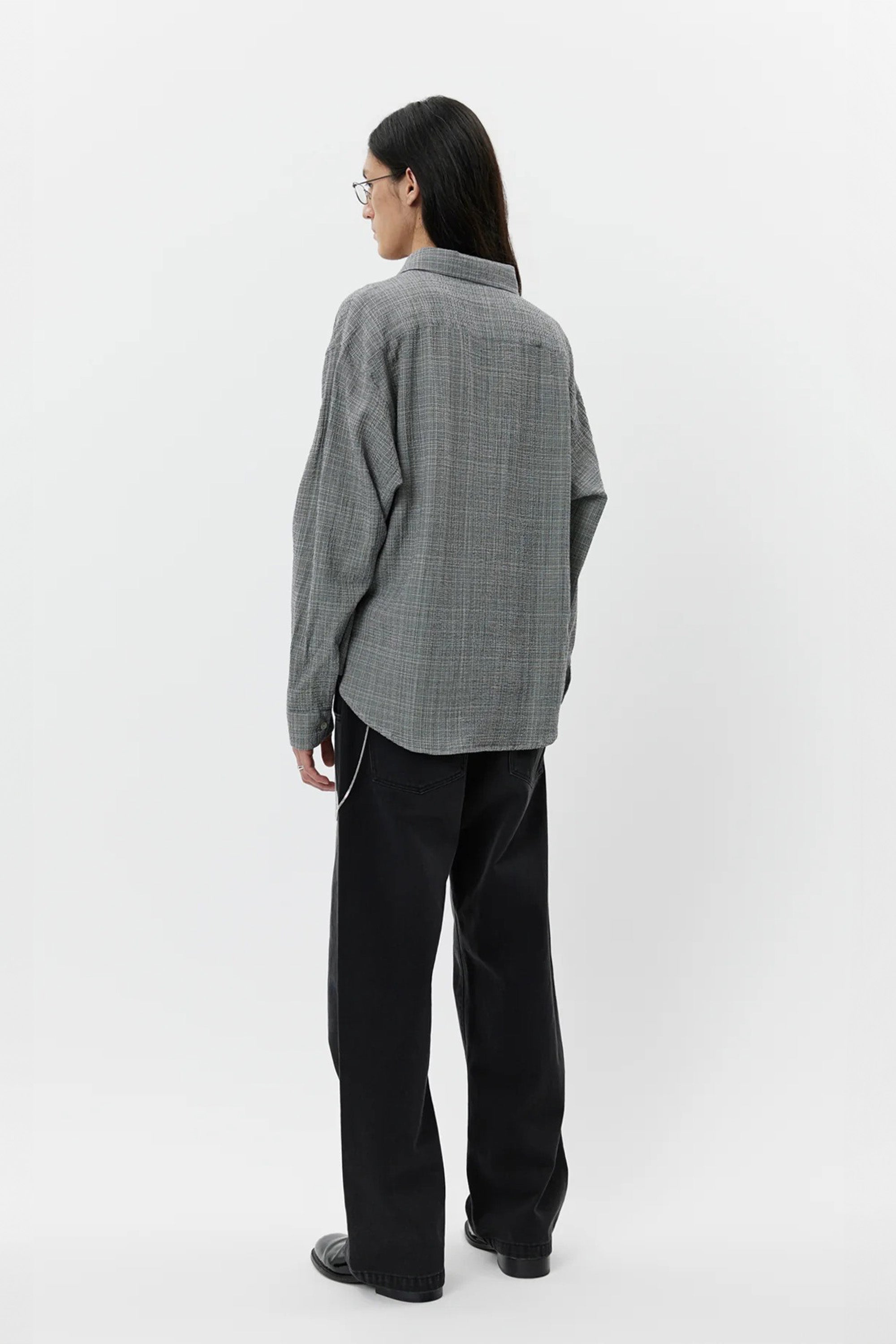 Vacation Shirt Mini Houndstooth Seersucker