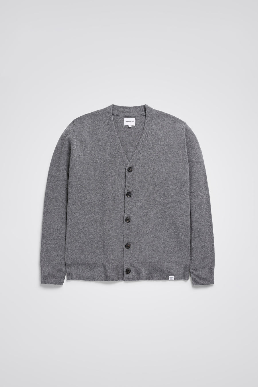 SPORTIVO STORE_Adam Merino Lambswool Cardigan Grey Melange