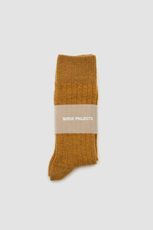 SPORTIVO STORE_Bjarki Neps Wool Rib Sock Montpellier Yellow