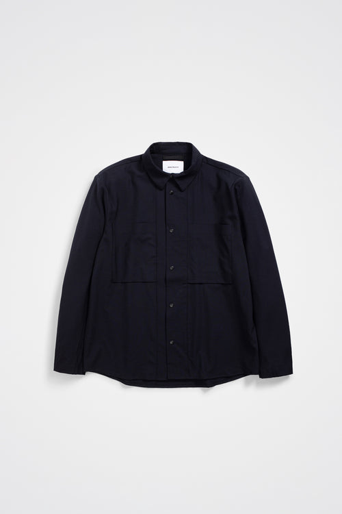 SPORTIVO STORE_Jens Cordura Tech Wool Overshirt Dark Navy