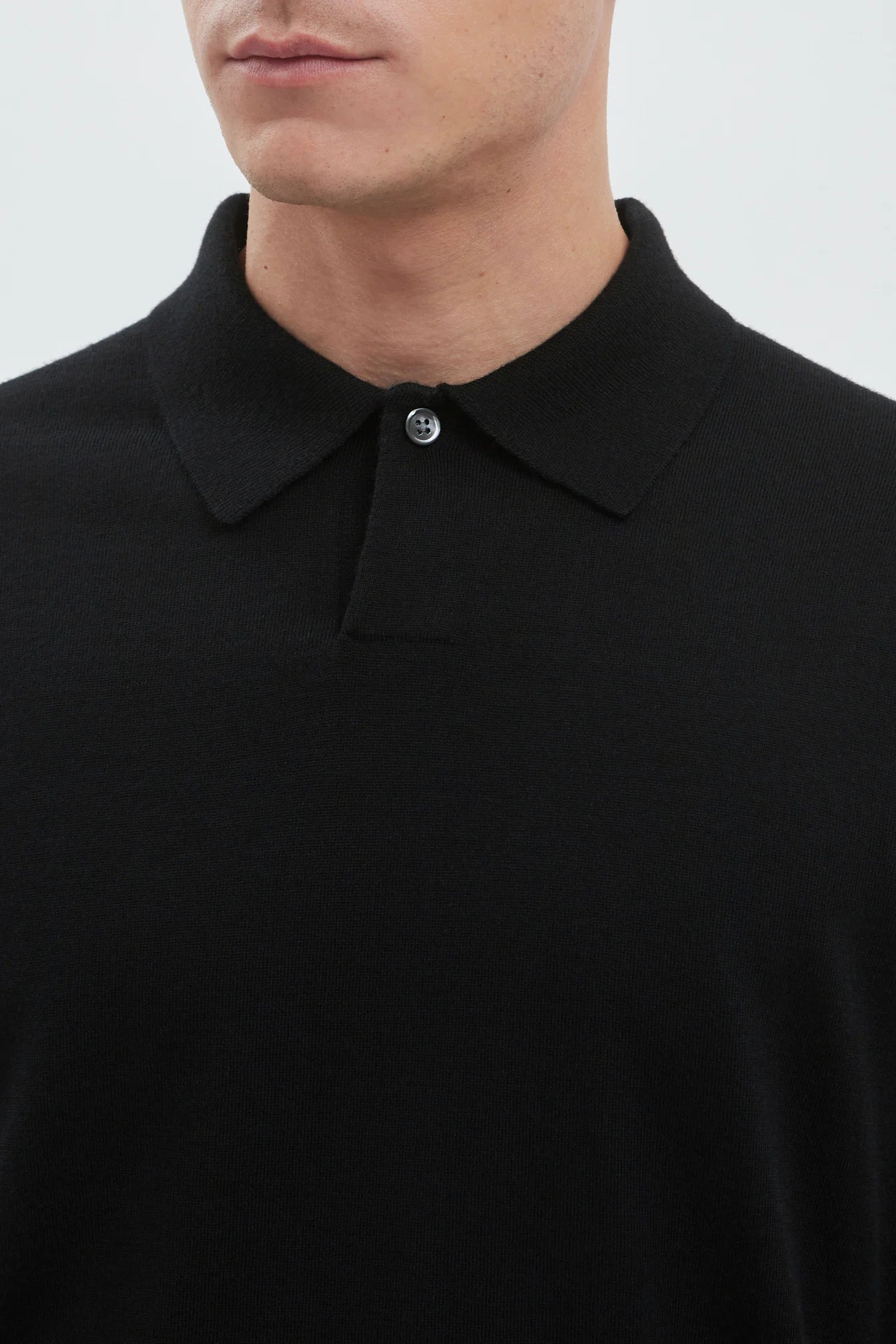 SPORTIVO STORE_Jon Tech Merino LS Polo Black_2