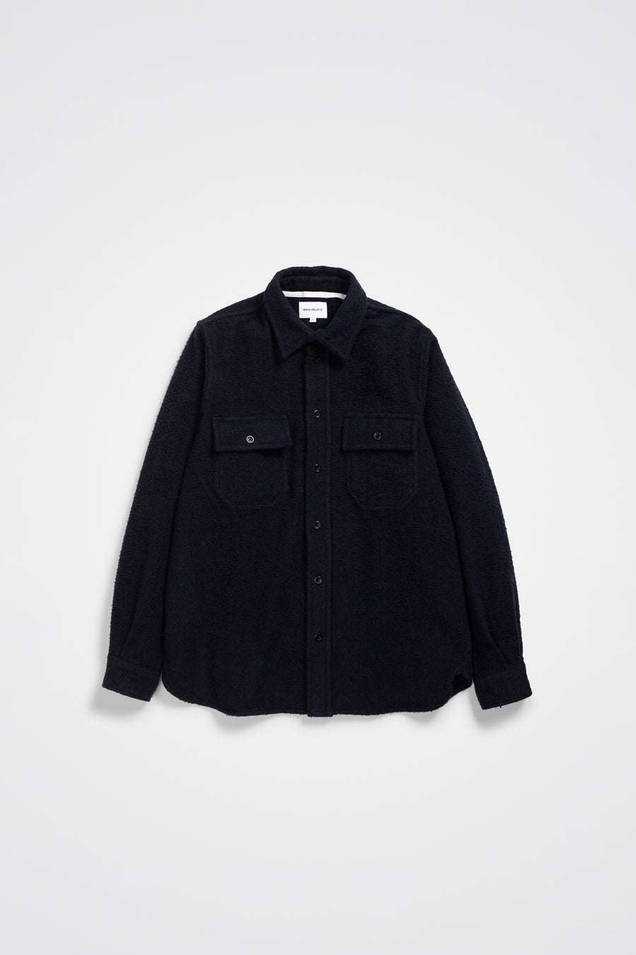 SPORTIVO STORE_Silas Text. Cotton Wool Overshirt Dark Navy