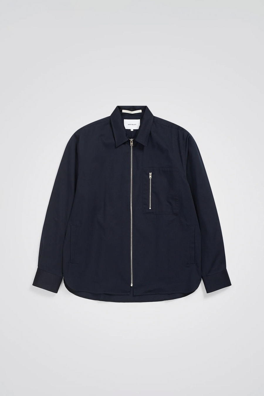 SPORTIVO STORE_Ulrik Gabardine Zipped Overshirt Dark Navy