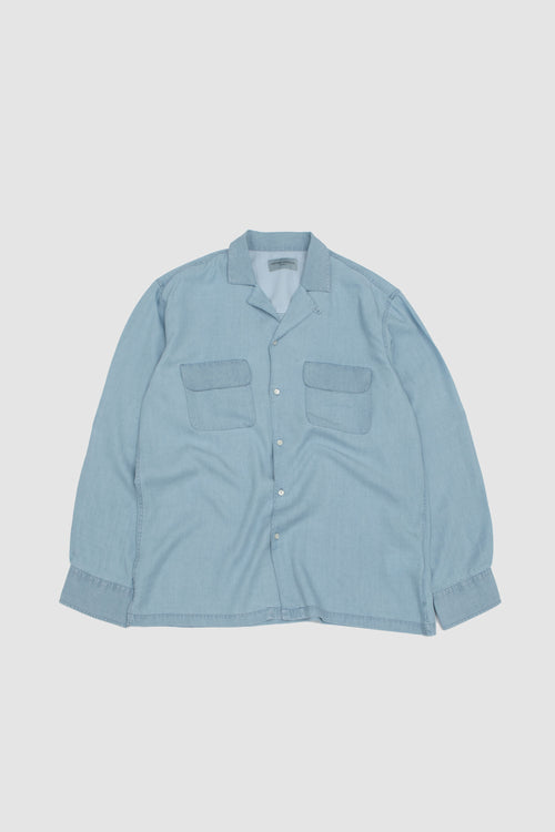 SPORTIVO STORE_Leto Washed Lyocell Shirt Light Blue