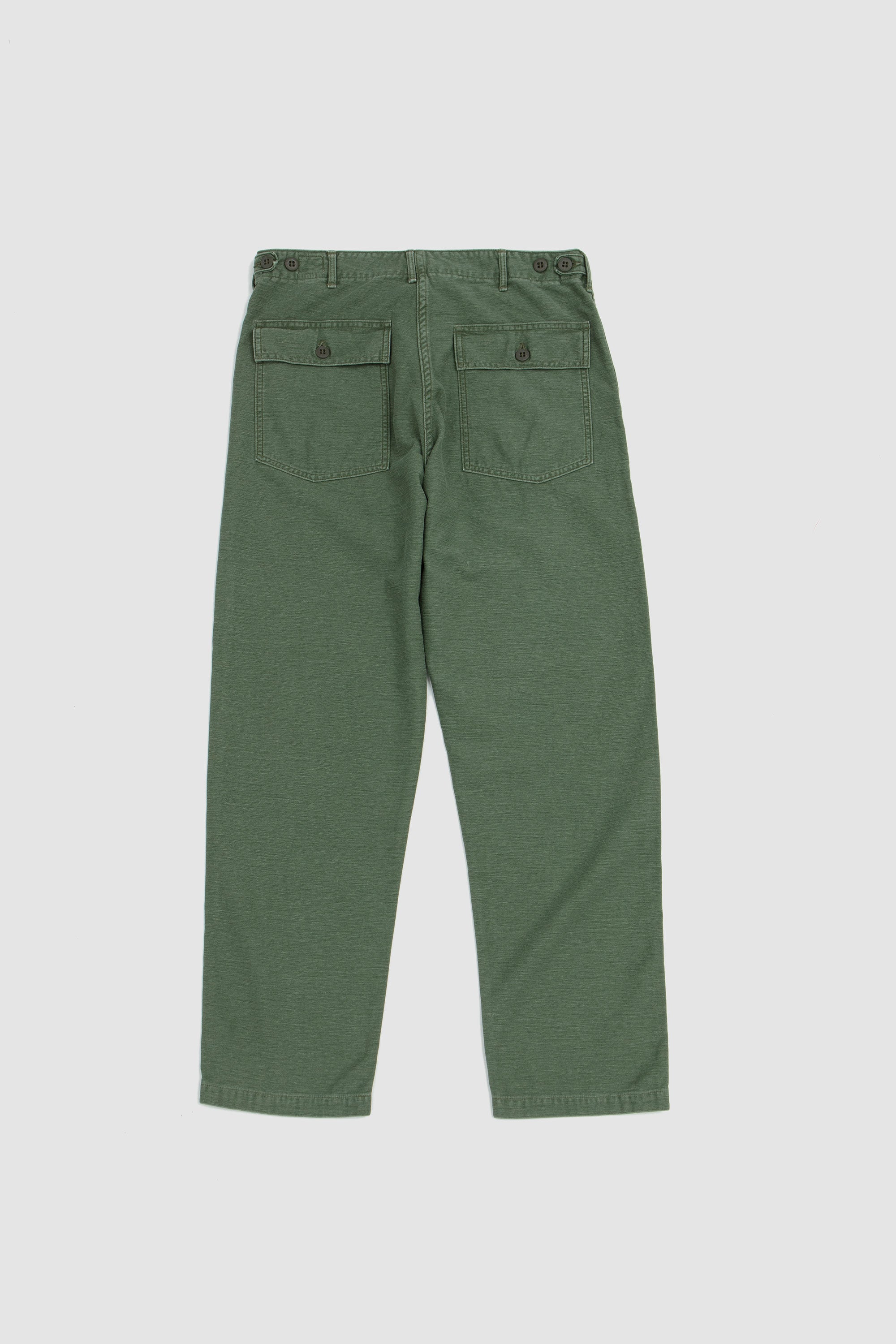 US Army Fatigue Pants Used Wash Green_5