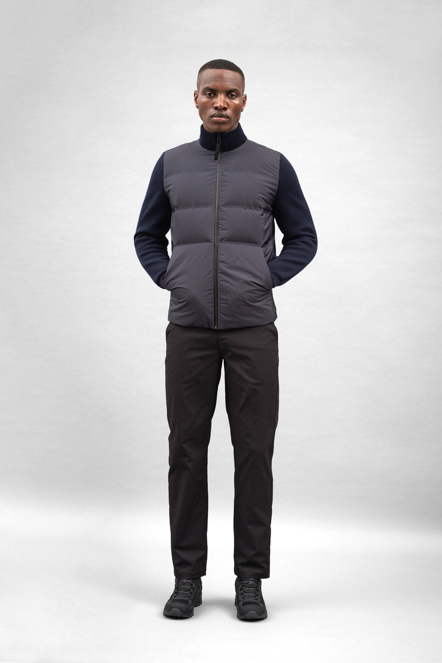 SPORTIVO STORE_Pertex Shield Hybrid Knit Zip Jacket Dark Navy