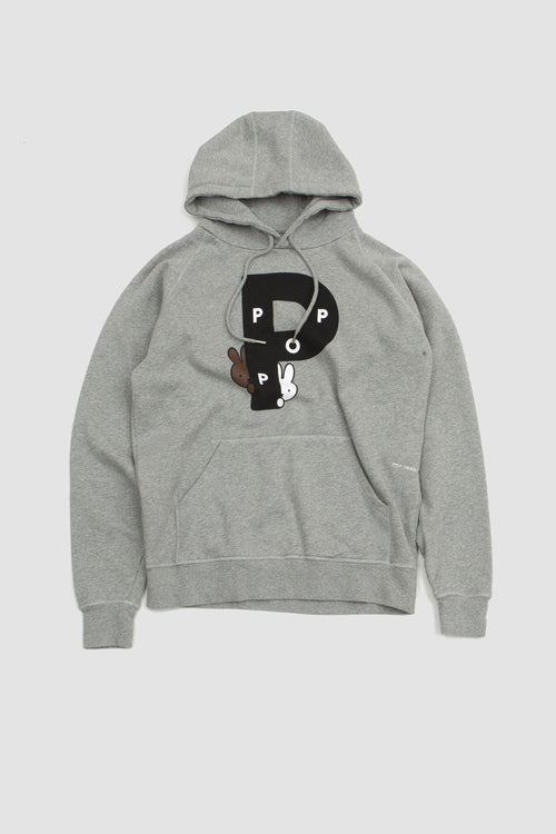 SPORTIVO STORE_Miffy Big P Hooded Sweat Light Heather Grey