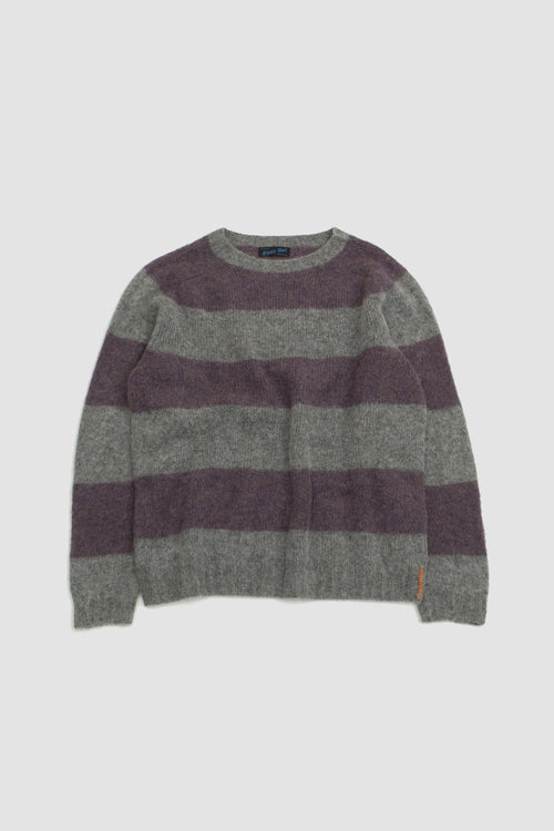 SPORTIVO STORE_Crew Over Alpaca Stripe Cenere