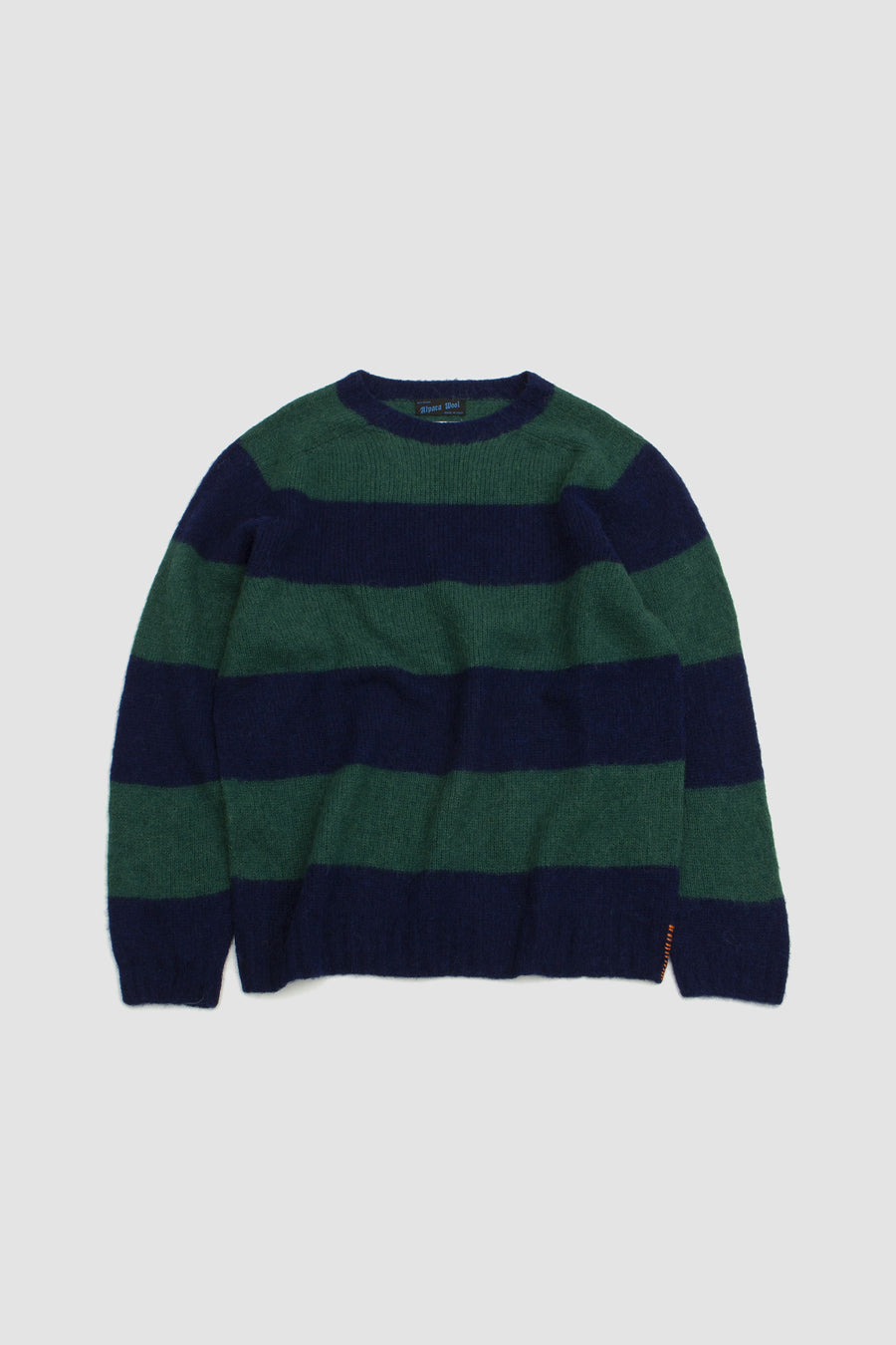 SPORTIVO STORE_Crew Over Alpaca Stripe Green Navy