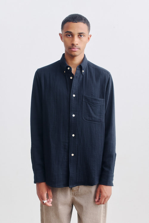 SPORTIVO STORE_Seaton Button Down Shirt Licorice
