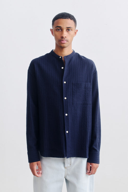 SPORTIVO STORE_Seifur Shirt Twisted Navy Stripe