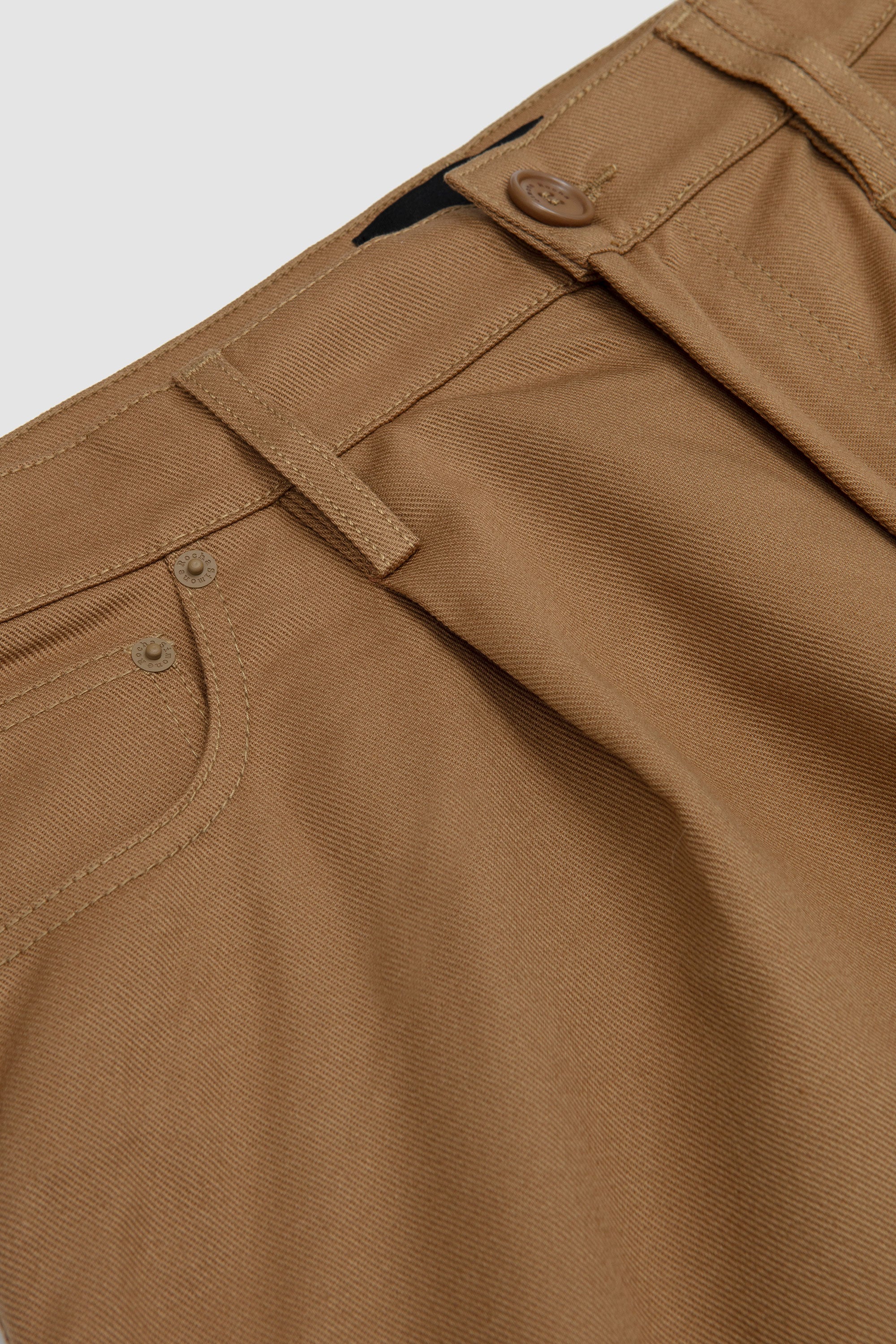 Wide Leg Embellished Puddle Drill Jeans Khaki/ Pearl_2