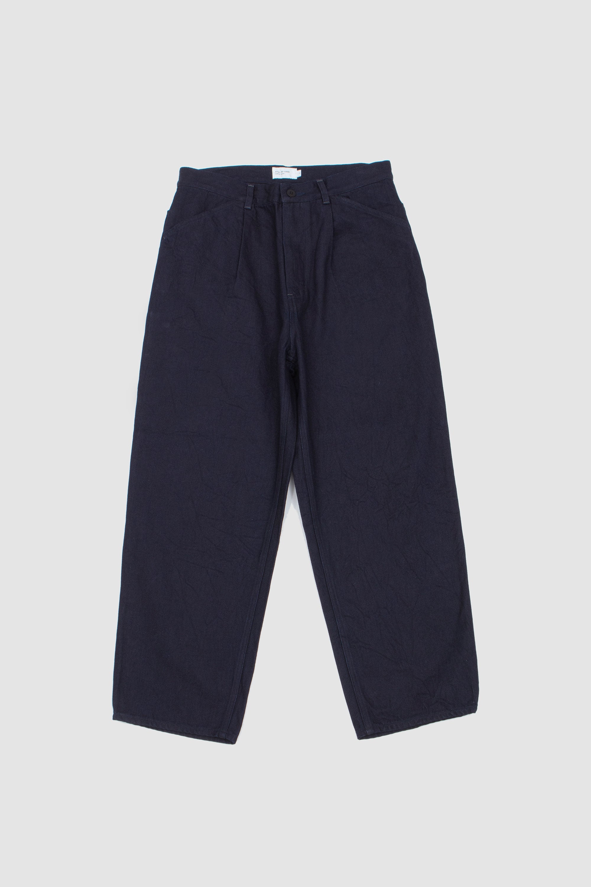 12OZ Denim 1 Tuck Pants Dark Navy