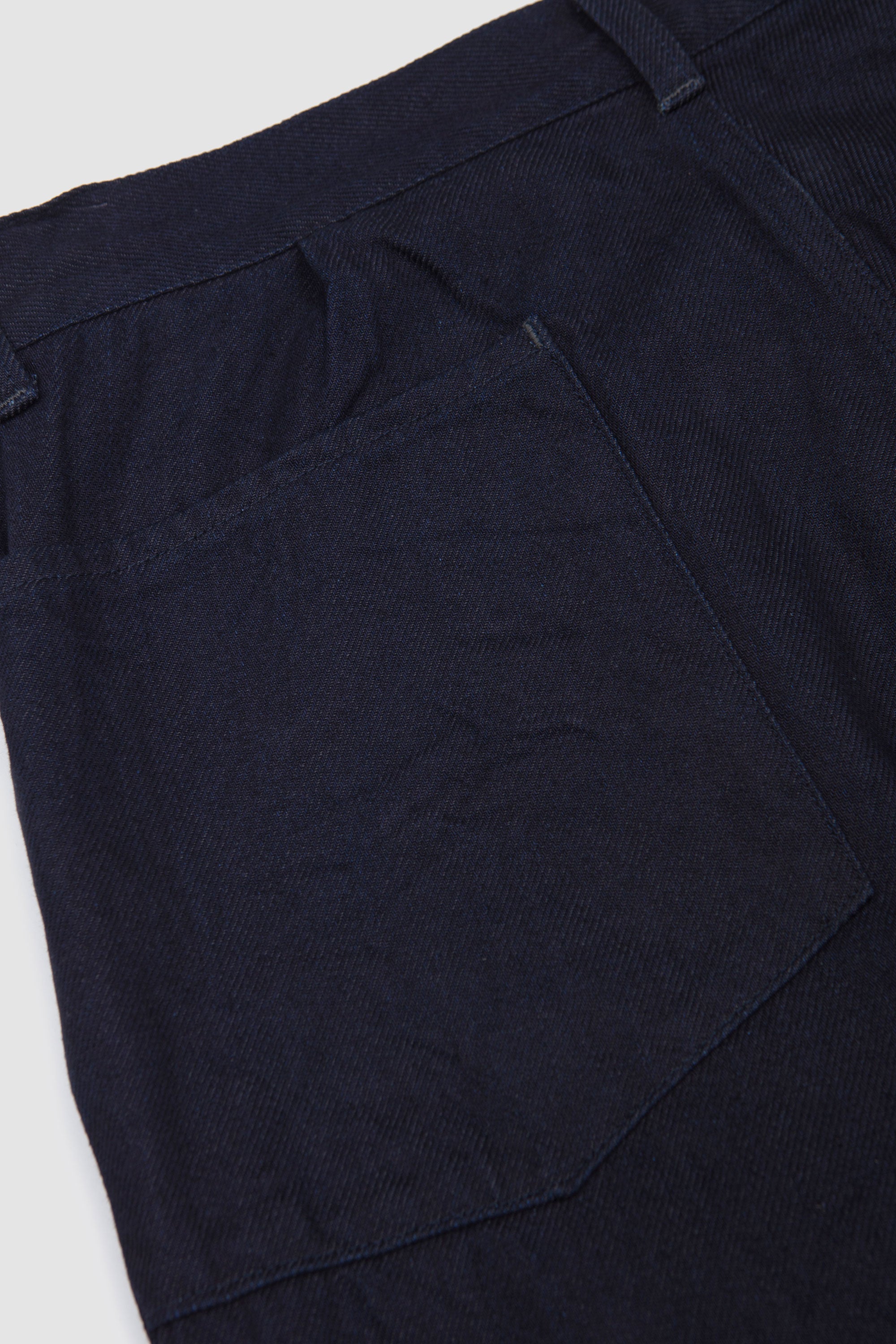 12OZ Denim 1 Tuck Pants Dark Navy_3