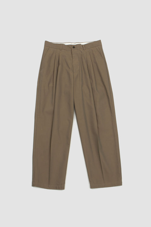 SPORTIVO STORE_Deep Tuck Pressed Pants Olive