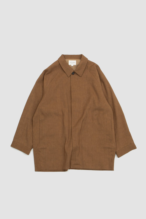 SPORTIVO STORE_Linen/Wool Half Coat Brick