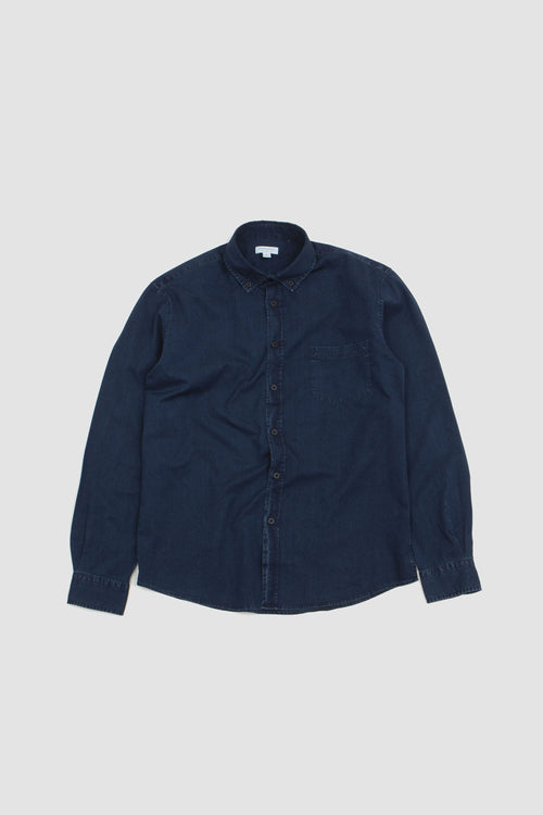 SPORTIVO STORE_Button Down Indigo Twill Shirt Indigo