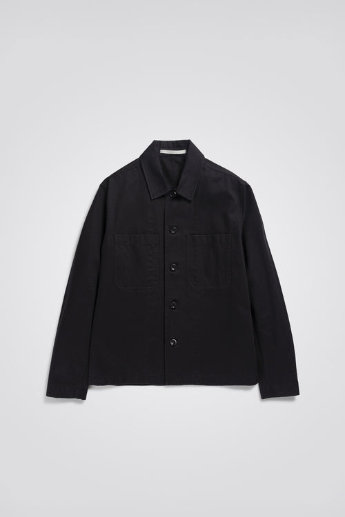 SPORTIVO STORE_Tyge Org. Broken Twill Overshirt Black