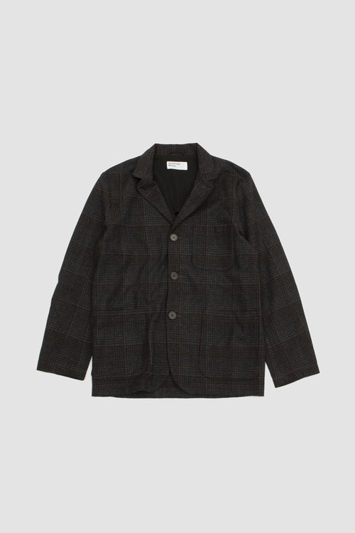 SPORTIVO STORE_3 Button Reuse Wool Mix Jacket Charcoal