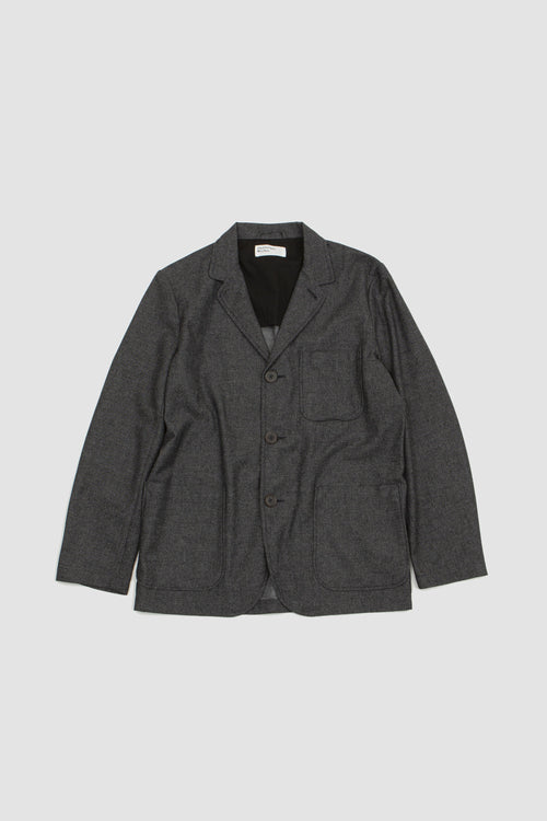 SPORTIVO STORE_3 Button Upcycled Tweed Jacket Grey