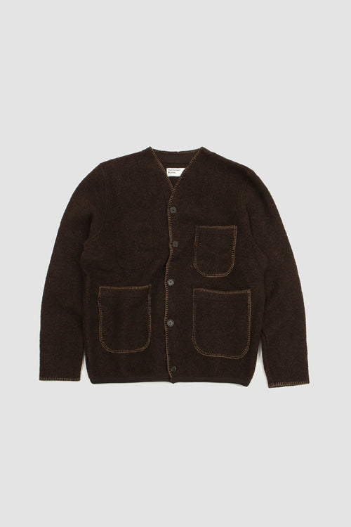 SPORTIVO STORE_Blanket Cardigan Wool Mix Brown