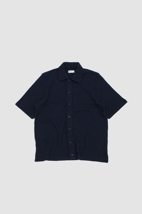 SPORTIVO STORE_Button Through Polo Fantasy Checkerboard Bright Navy