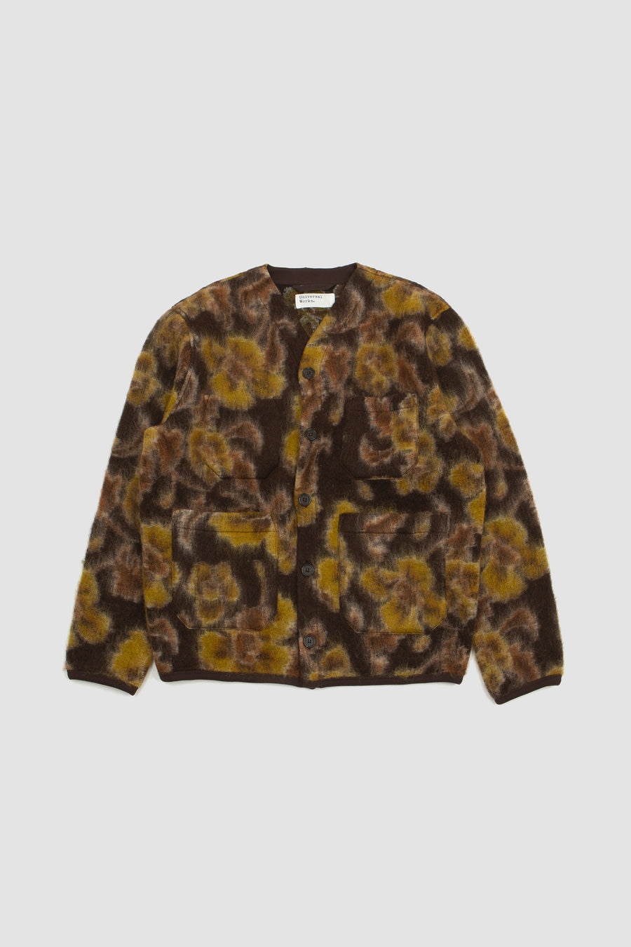 SPORTIVO STORE_Cardigan Flower Fleece Brown