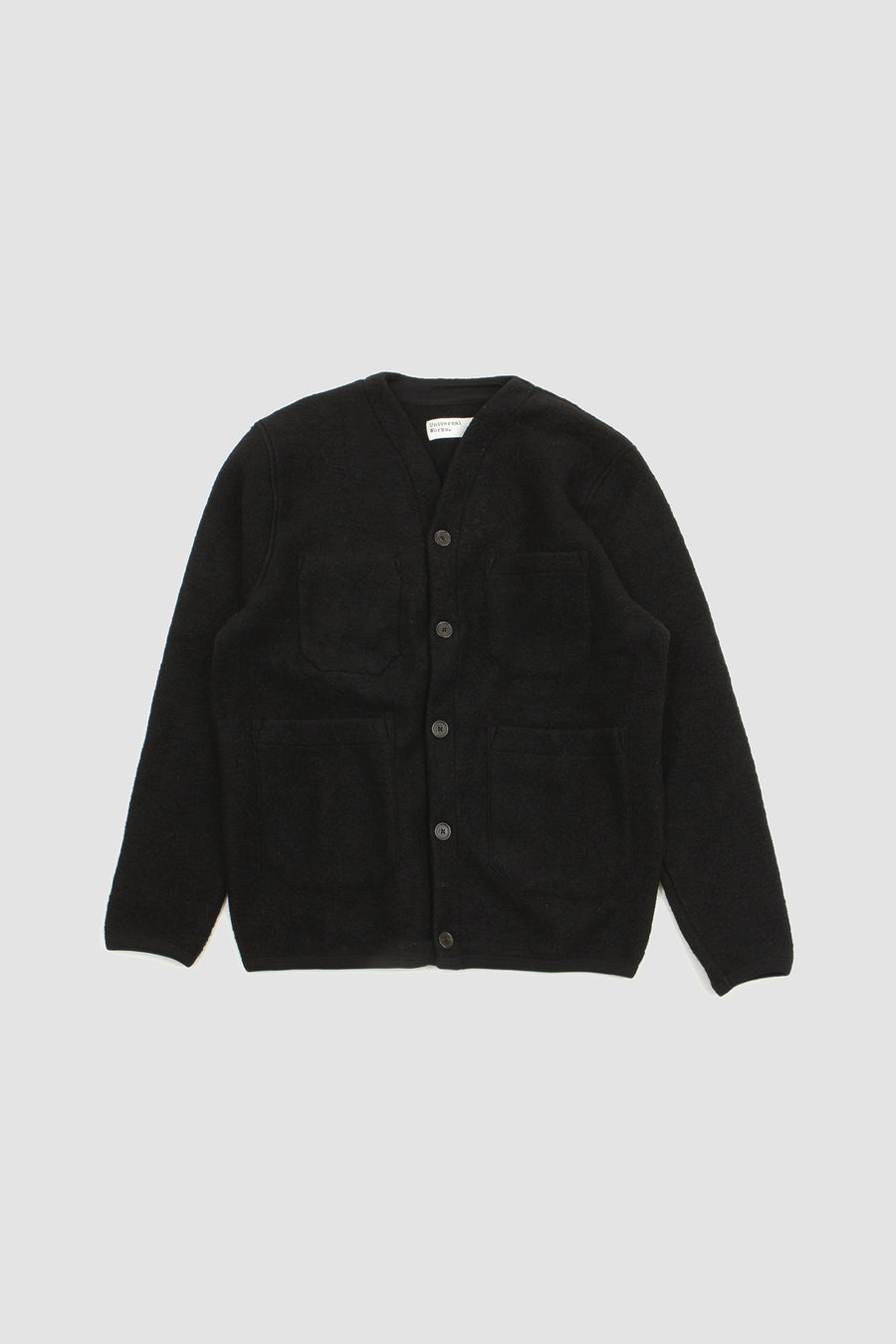 SPORTIVO STORE_Cardigan Wool Fleece Black