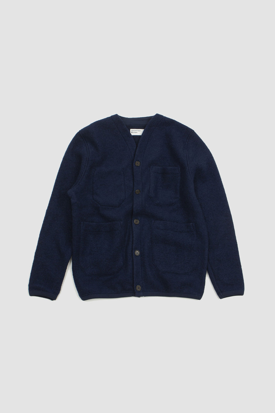 SPORTIVO STORE_Cardigan Wool Fleece Indigo