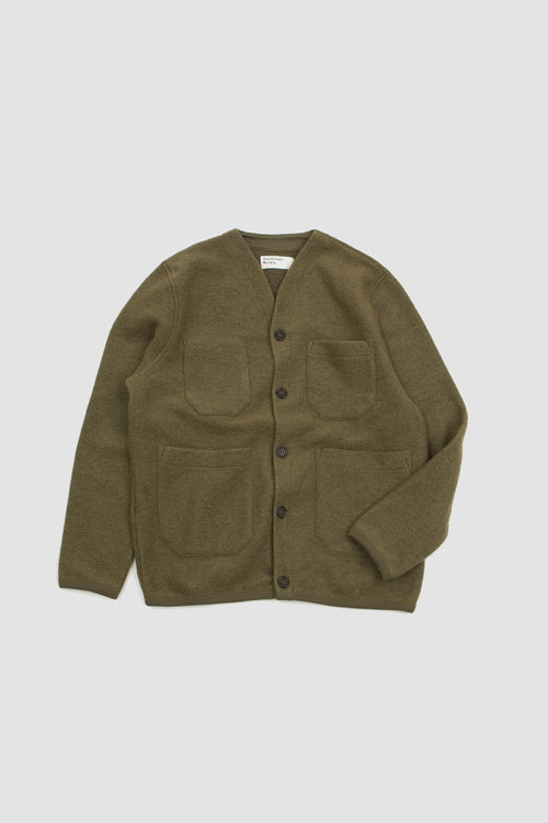 SPORTIVO STORE_Cardigan Wool Fleece Lovat