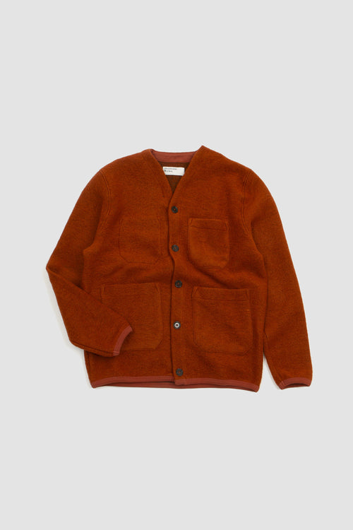 SPORTIVO STORE_Cardigan Wool Fleece Orange