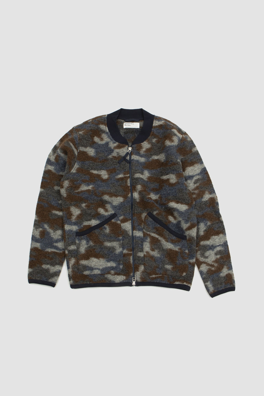 SPORTIVO STORE_Zip Bomber Dwight Wool Fleece Grey