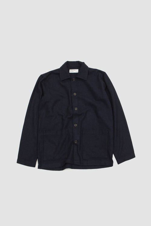 SPORTIVO STORE_Easy Herringbone Rec Wool Over Jacket Navy