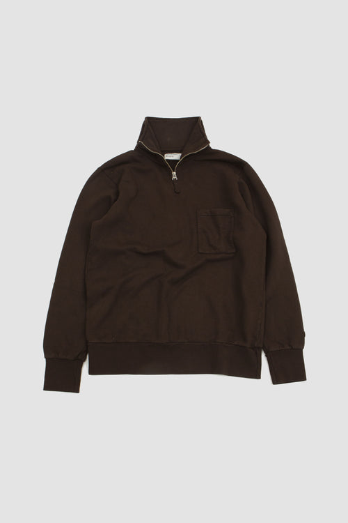 SPORTIVO STORE_Half Zip Sweatshirt Brown
