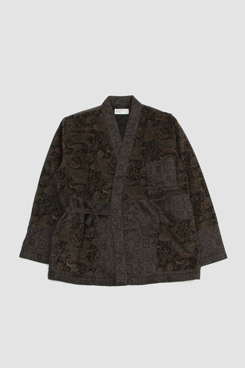 SPORTIVO STORE_Mix Kyoto Work Jacket Jap Print Twill/Cord Black