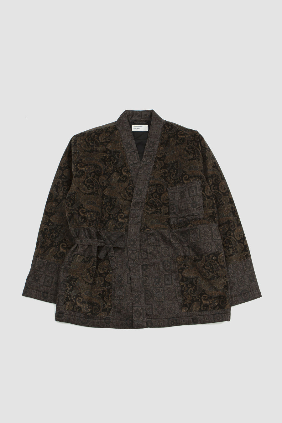 SPORTIVO STORE_Mix Kyoto Work Jacket Jap Print Twill/Cord Black
