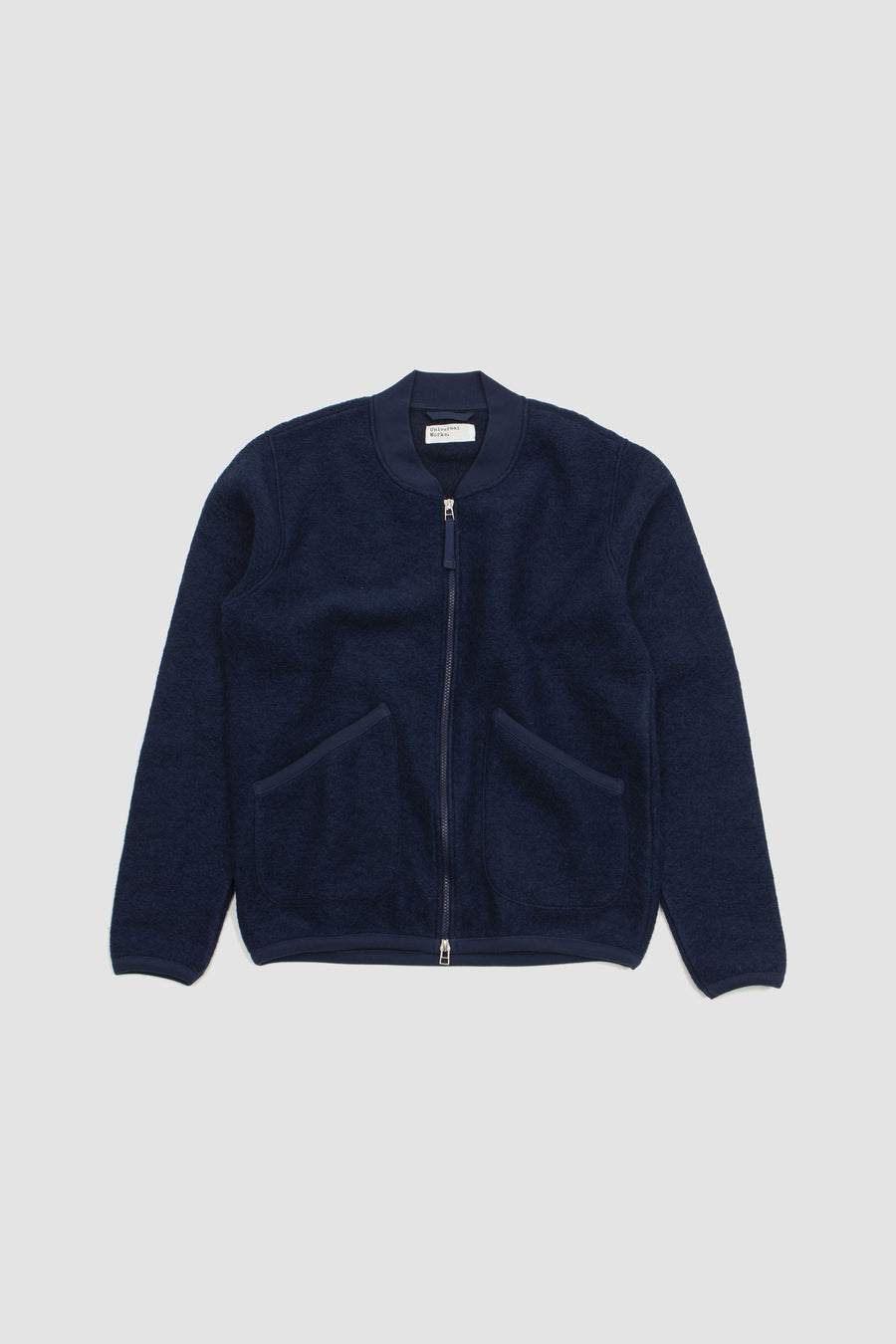 SPORTIVO STORE_Zip Bomber Wool Fleece Indigo