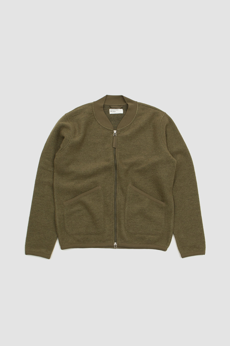 SPORTIVO STORE_Zip Bomber Wool Fleece Lovat
